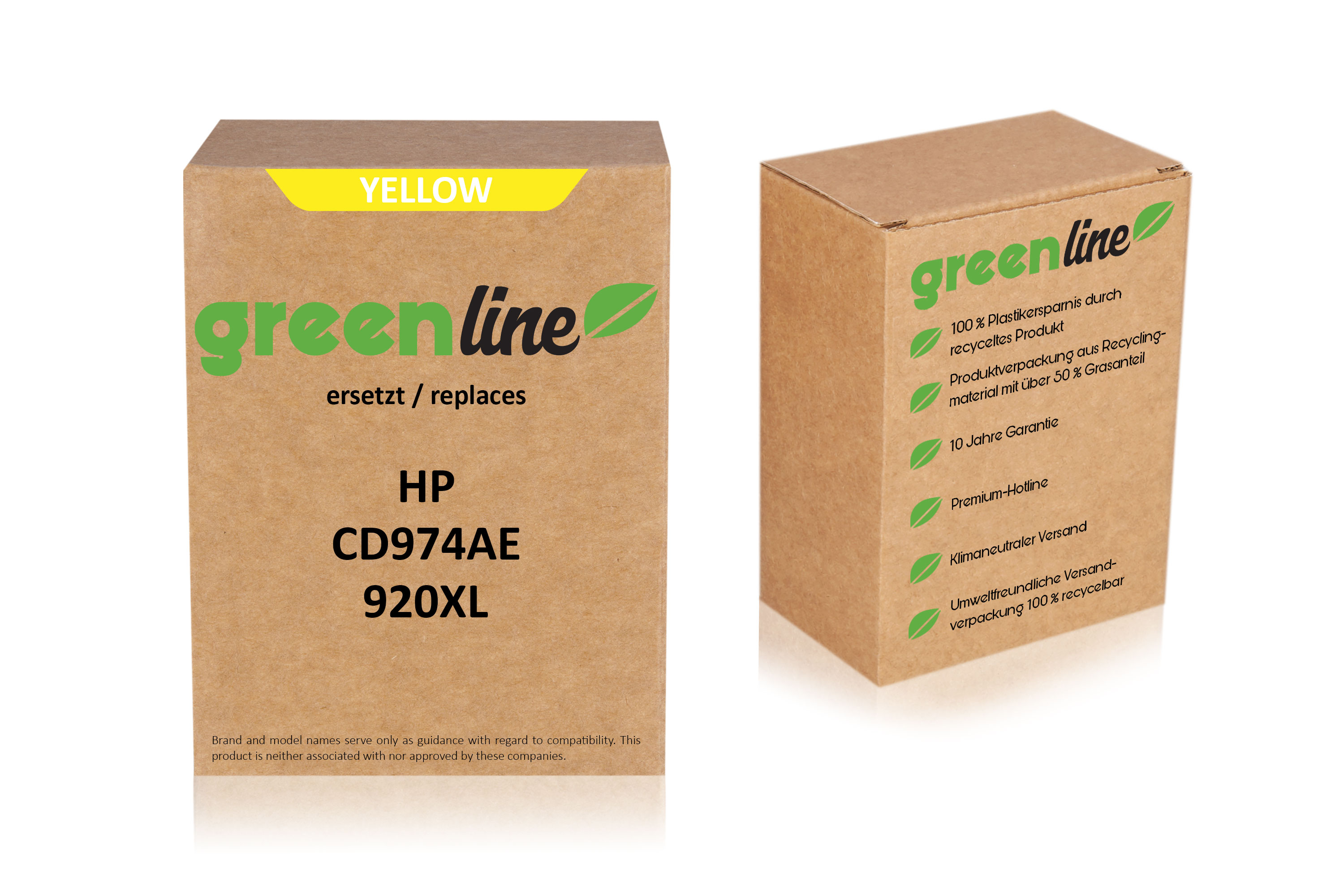 greenline ersetzt HP CD 974 AE / 920XL Tintenpatrone, gelb
