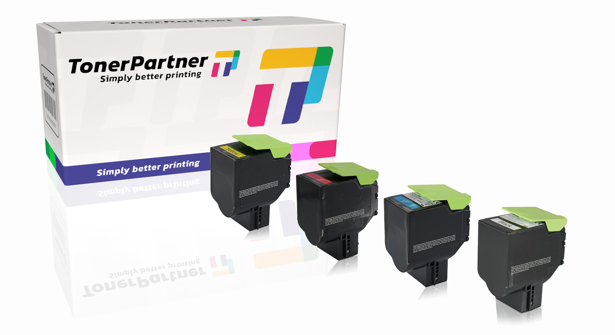 Multipack kompatibel zu Lexmark 78C2XK0 enthält 4 x Tonerkartusche