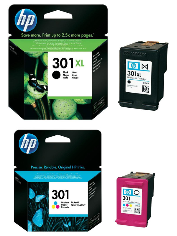 Original HP 301XL + 301 Druckkopfpatrone Multipack