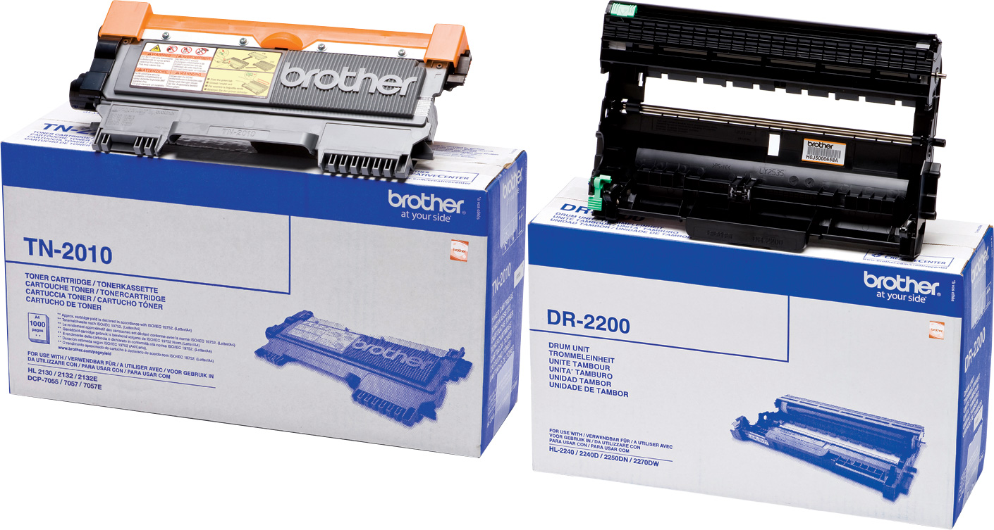 Original Brother Toner TN-2010 + DR-2200 Trommel