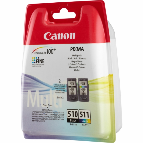 Original Canon 2970B010 / PG510+CL511 Druckkopfpatrone Multipack