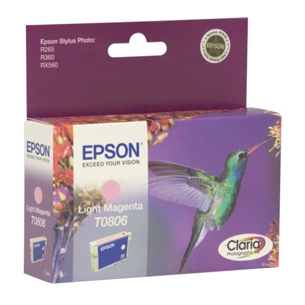 Original Epson C13T08064021 / T0806 Tintenpatrone magenta hell