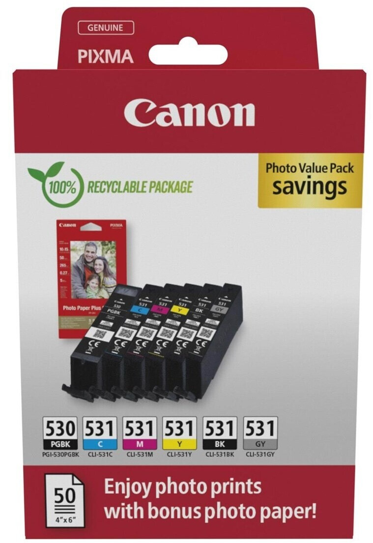 Original Canon 6117C004 / PGI530CLI531 Tintenpatrone Multipack