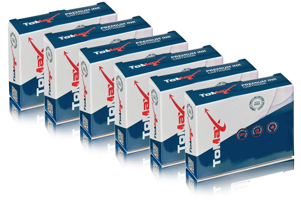 ToMax Multipack ersetzt Canon 4529B001 / PGI-525PGBK enthält 6x Tintenpatrone