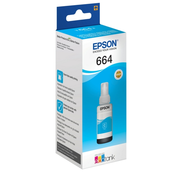 Original Epson C13T664240 / 664 Tintenflasche cyan