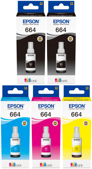 Original Epson Tinten Set 5x T664