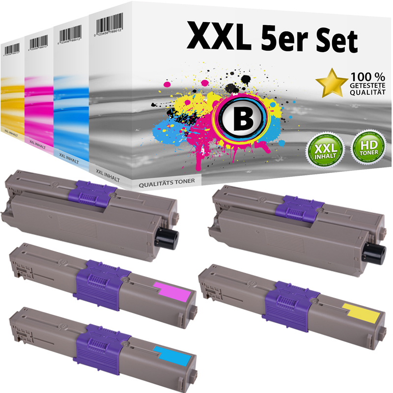 Multipack  Kompatibel zu OKI 46508712 enthält 5x Toner