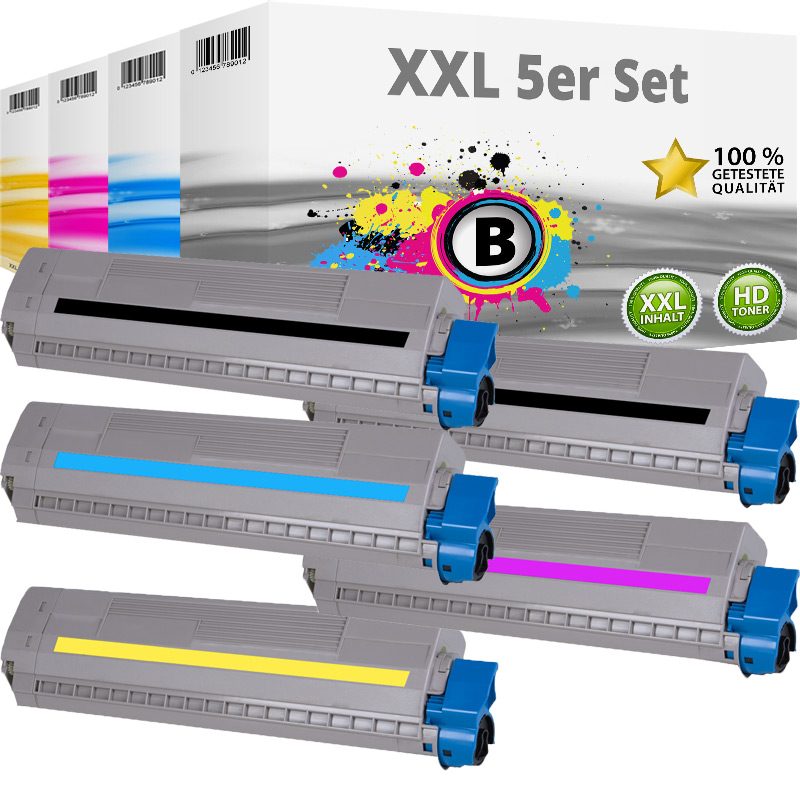Multipack Kompatibel zu OKI 45862840 enthält 5x Toner