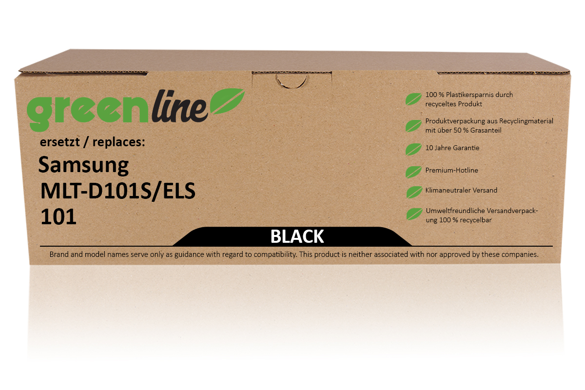 greenline ersetzt Samsung / HP MLT-D 101 S/ELS / 101 XL Tonerkartusche, schwarz