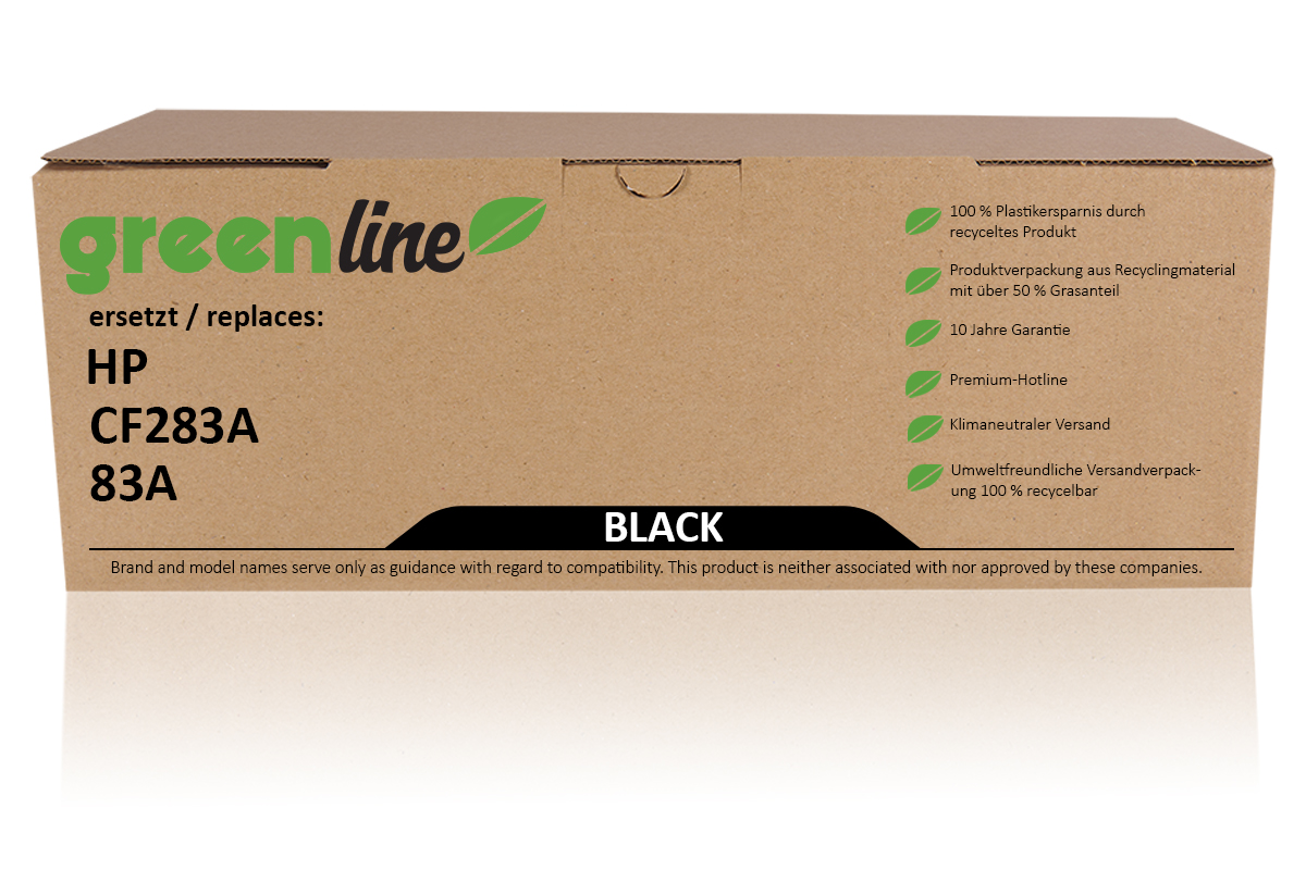greenline ersetzt HP CF 283 A / 83A Tonerkartusche, schwarz