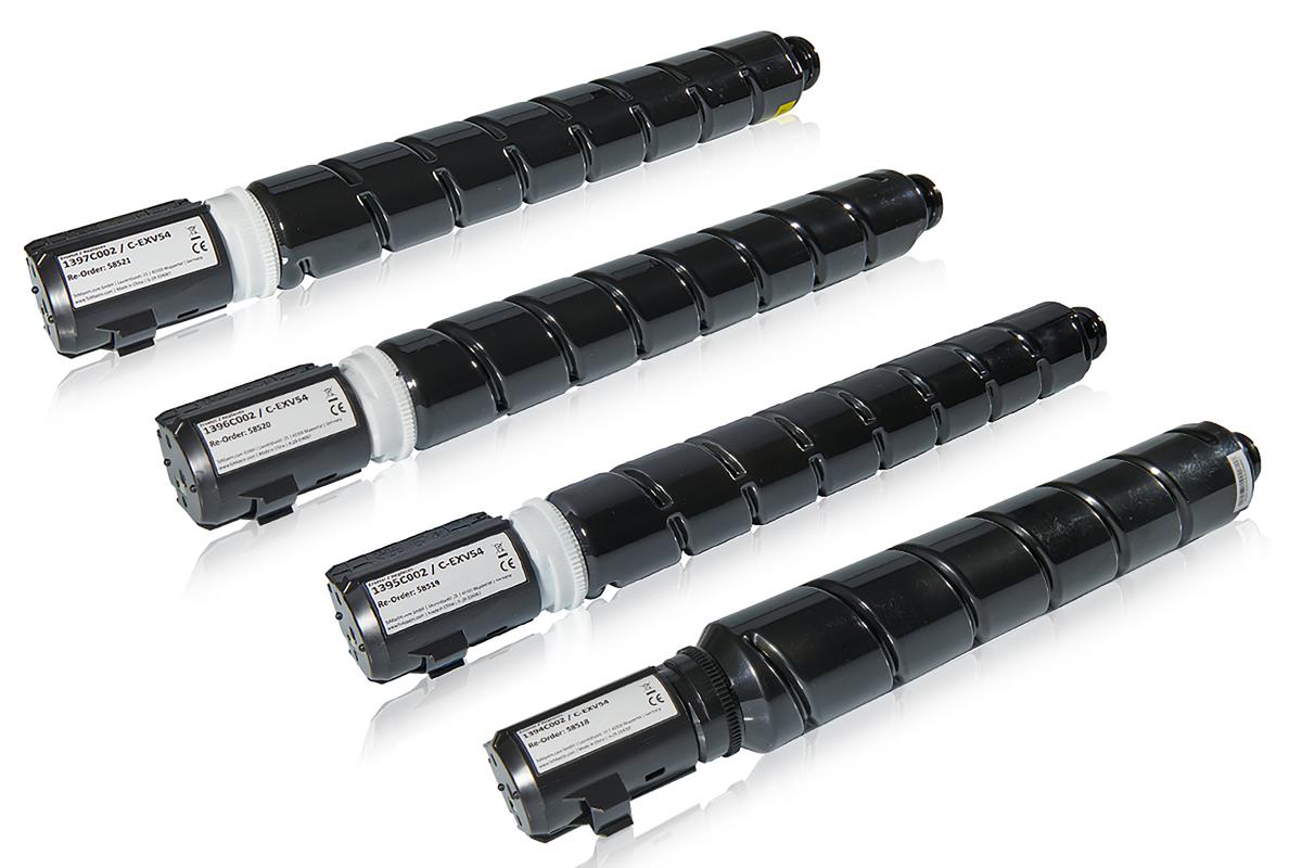 Multipack kompatibel zu Canon 1394C002 / C-EXV54 enthält 1xBK, 1xC, 1xM, 1xY