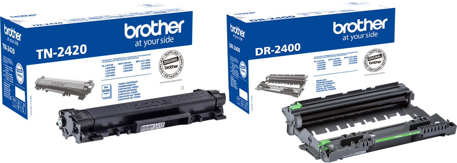 Original Brother Toner TN-2420 + DR-2400 Trommel