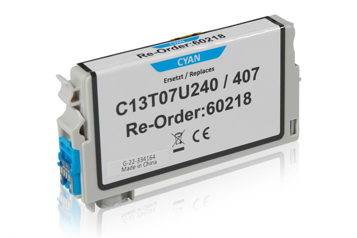 Kompatibel zu Epson C13T07U240 / 407 Tintenpatrone, cyan