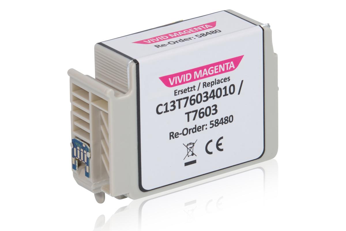 Kompatibel zu Epson C13T76034010 / T7603 Tintenpatrone, magenta
