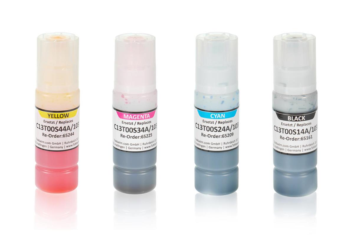 Multipack kompatibel zu Epson C13T00S14A / 103 enthält 4x Tintenpatrone