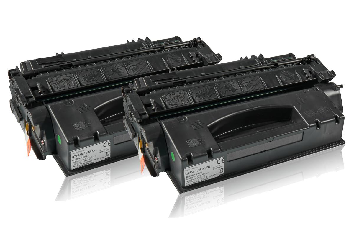 Sparset kompatibel zu HP Q7553X / 53X XL enthält 2x Tonerkartusche