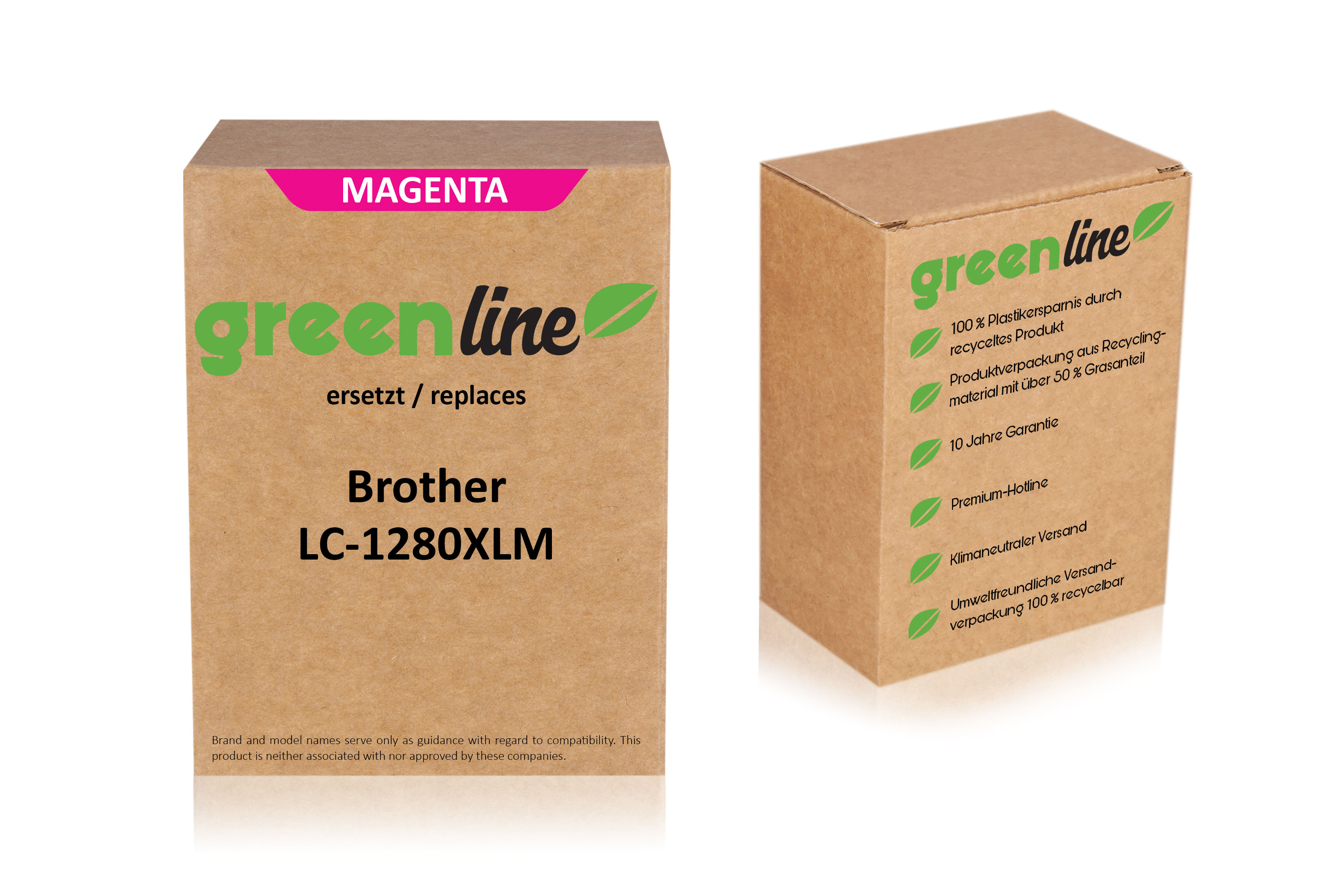 greenline ersetzt Brother LC-1280XLM Tintenpatrone, magenta