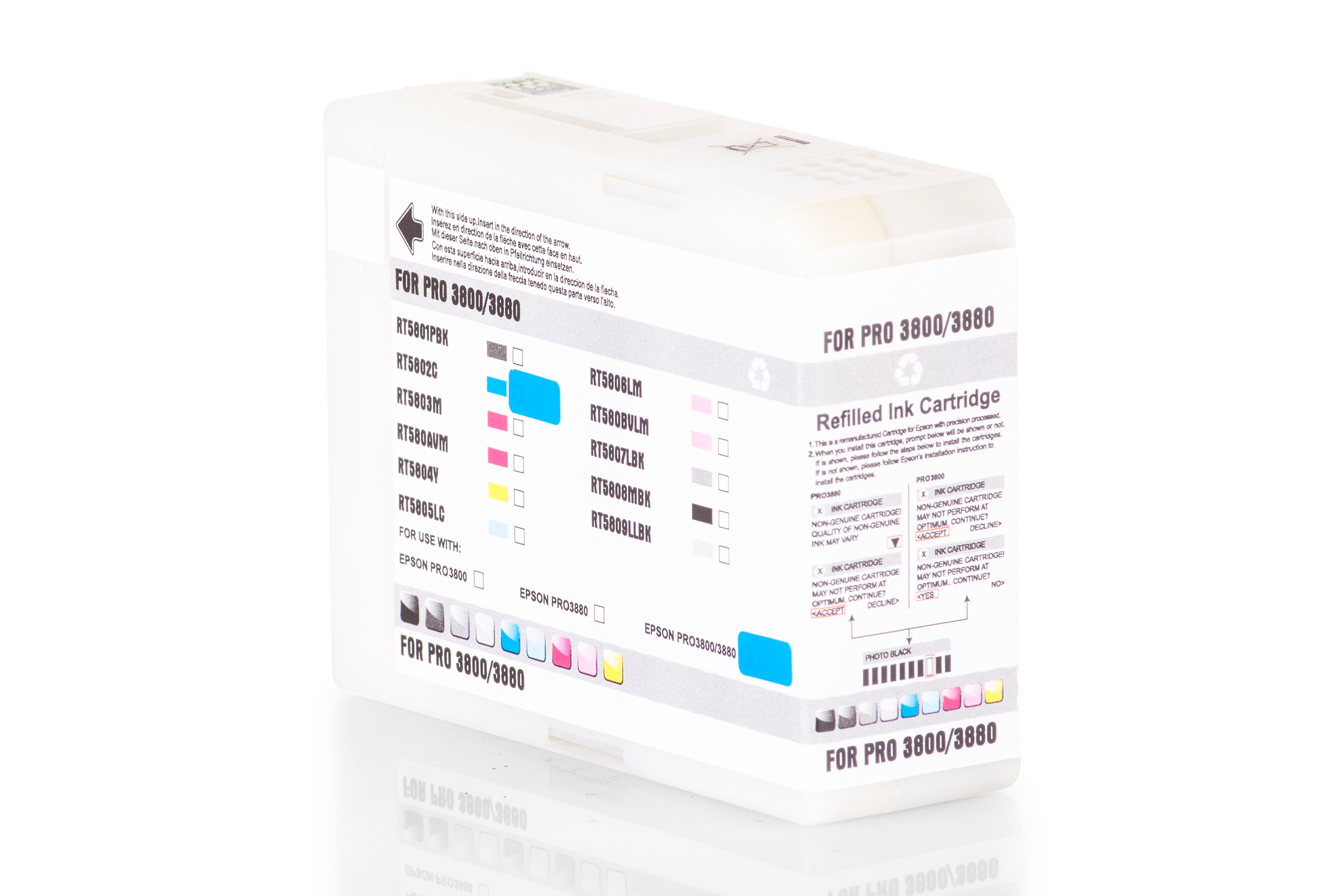 Kompatibel zu Epson C13T580200 / T5802 Tintenpatrone, cyan