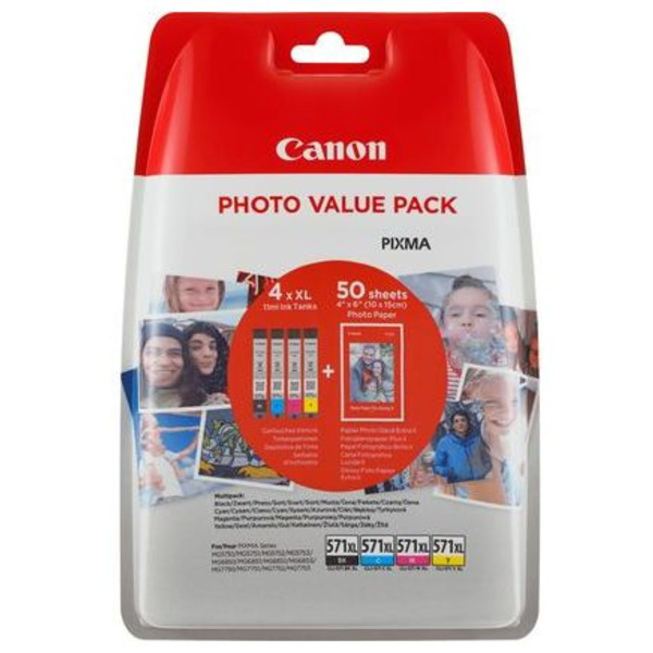 Original Canon 0332C006 / CLI571XL Tintenpatrone MultiPack