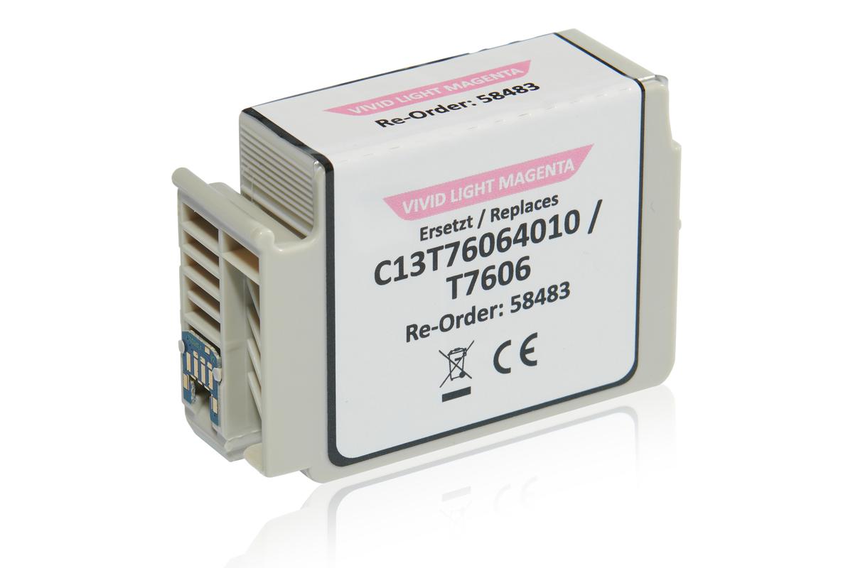 Kompatibel zu Epson C13T76064010 / T7606 Tintenpatrone, light magenta