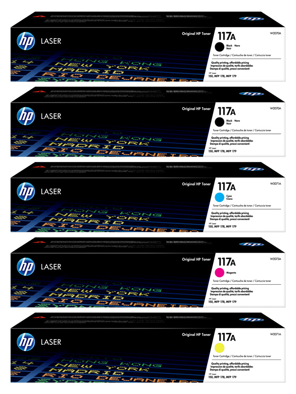 Original HP 117A W2070A Toner Multipack
