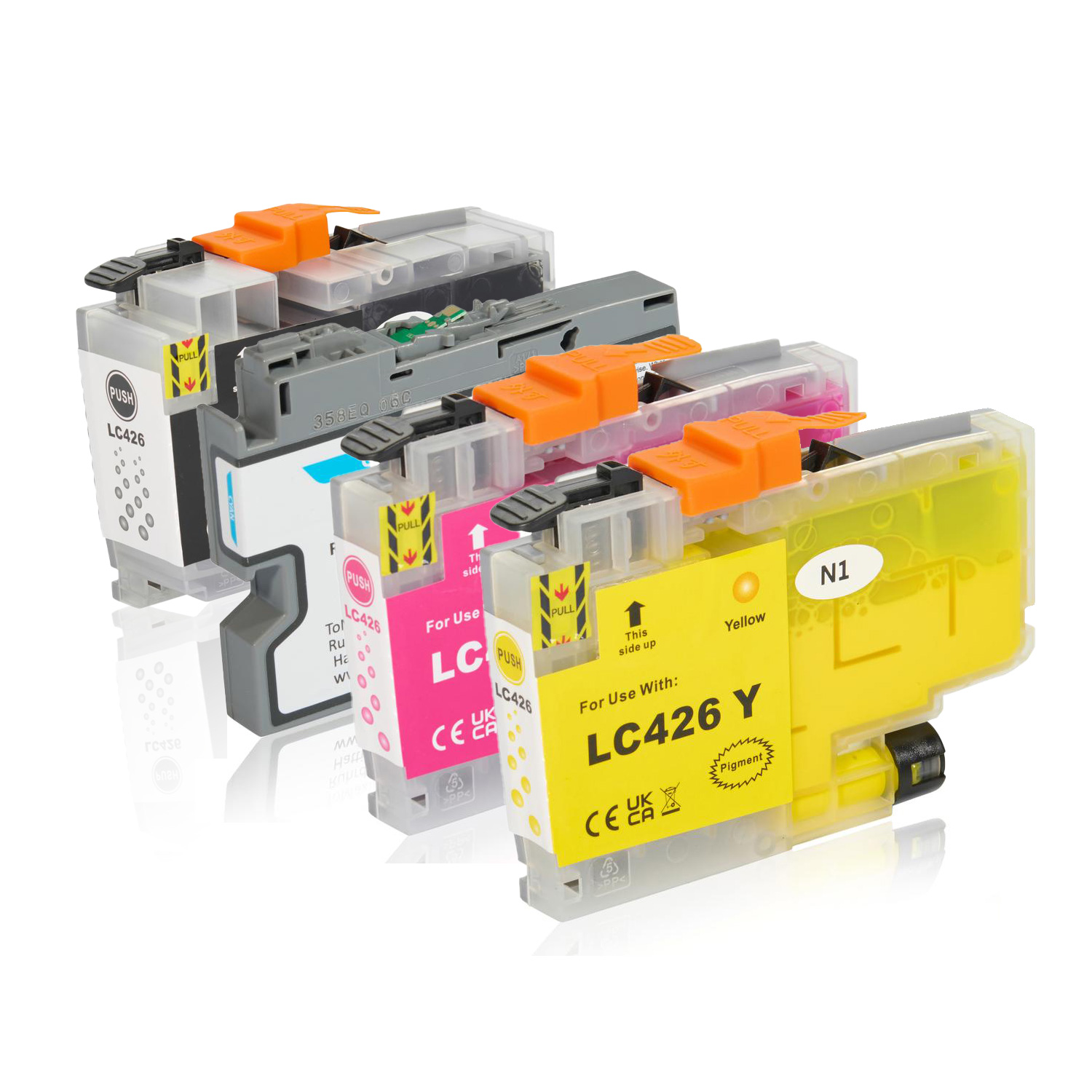 Multipack kompatibel zu Brother LC-426VAL enthält 4x Tintenpatrone